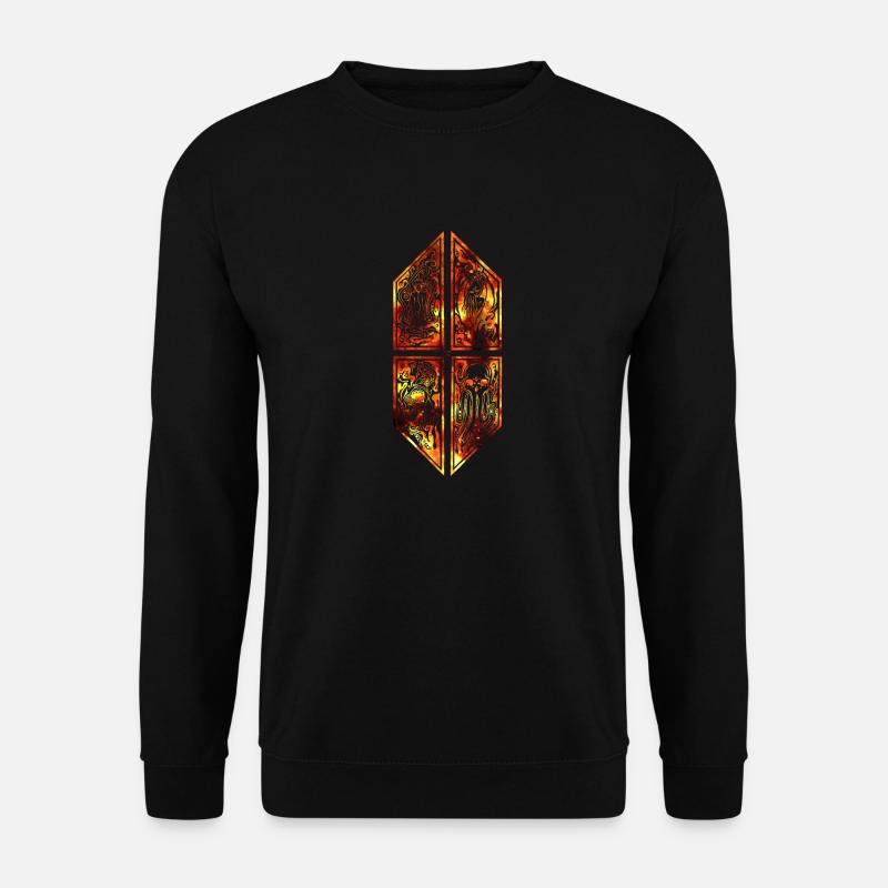 Cthulhu Ornnment fire - Unisex Pullover - Schwarz