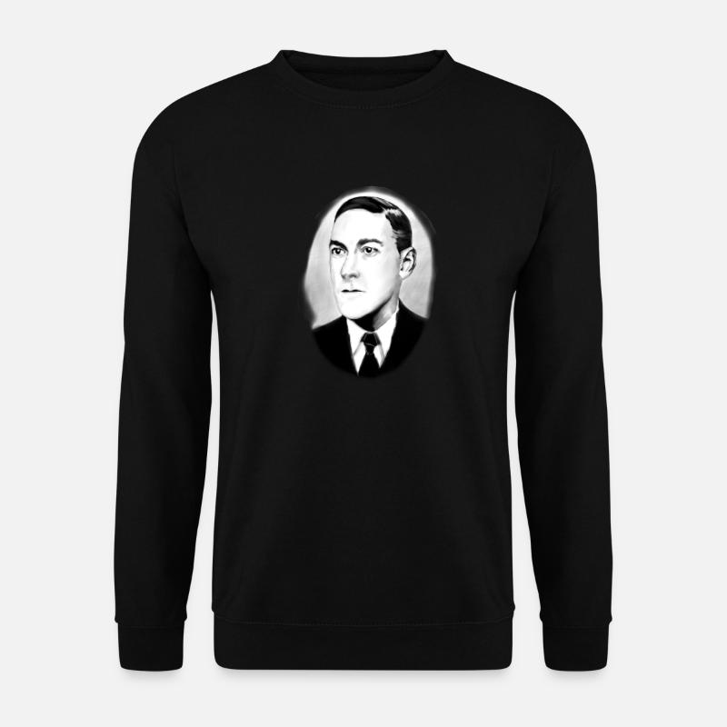 H.P. Lovecraft Porträt oval - Unisex Pullover - Schwarz