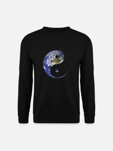 yin and yang earth - Unisex Sweatshirt - black