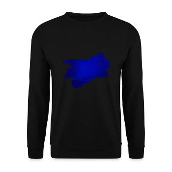 Taches bleues au pinceau - Sweat-shirt Unisexe - noir - Devant - Alina (178cm) & Michal (187cm)