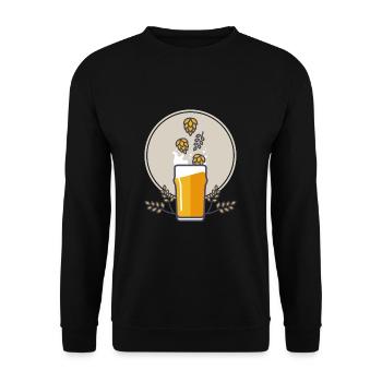 Beer splash - Unisex Sweatshirt - black - Front - Alina (178cm) & Michal (187cm)