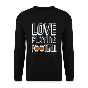 American Football Superbowl Touchdown Gift - Unisex Sweatshirt - black - Front - Alina (178cm) & Michal (187cm)