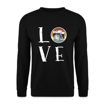 Fotografie Fotograf Kamera Fotografieren Geschenk - Unisex Pullover - Schwarz - Vorne - Alina (178cm) & Michal (187cm)