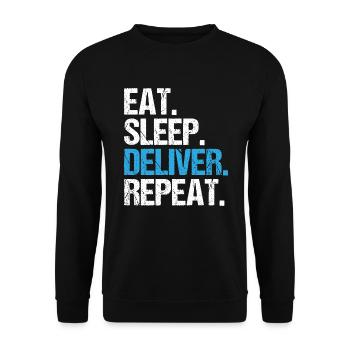 Delivery man postman postman mail carrier mail - Unisex Sweatshirt - black - Front - Alina (178cm) & Michal (187cm)