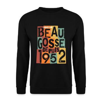anniversaire 70 ans beau gosse - Sweat-shirt Unisexe - noir - Devant - Alina (178cm) & Michal (187cm)