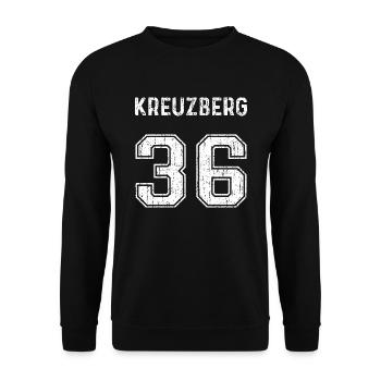 Kreuzberg 36 - Unisex Sweatshirt - black - Front - Alina (178cm) & Michal (187cm)