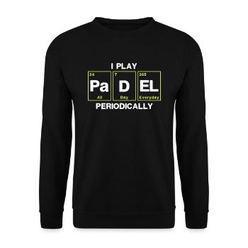 I Play Padel Periodically Padel Player Padeltennis - Unisex Sweatshirt - black - Front - Alina (178cm) & Michal (187cm)