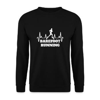 Pieds nus coureur pied nu Jogging pieds nus - Sweat-shirt Unisexe - noir - Devant - Alina (178cm) & Michal (187cm)