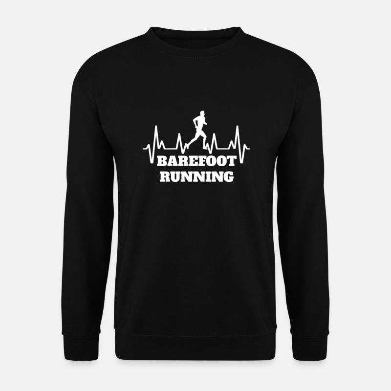 Barfußläufer Läufer Barfuß Joggen Barfuss Geschenk - Unisex Pullover - Schwarz