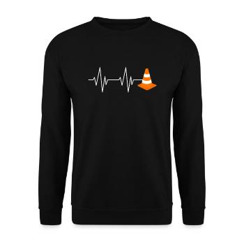 Slalom Car Racing - Unisex Sweatshirt - black - Front - Alina (178cm) & Michal (187cm)