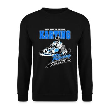 GoKart - Kartsport - Kart - Go Kart - Unisex Pullover - Schwarz - Vorne - Alina (178cm) & Michal (187cm)