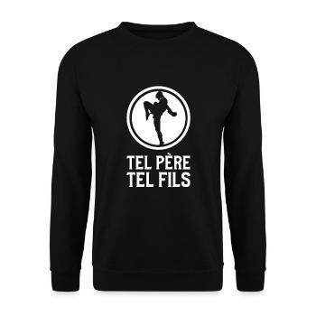 Tel Père Tel Fils Boxeur Cogneur Boxer Présent - Sweat-shirt Unisexe - noir - Devant - Alina (178cm) & Michal (187cm)