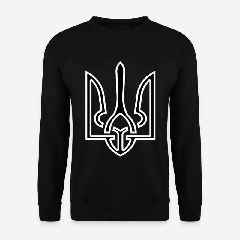 Ukraine Tryzub Ukrainisches Wappen Kiew Geschenk - Unisex Pullover - Schwarz