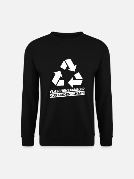 Pfandsammler Pfand Leergut Flaschensammler Spruch - Unisex Pullover - Schwarz
