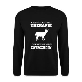 Zwergziegen Zwergziege Landwirt Und Ziegenzüchter - Unisex Pullover - Schwarz - Vorne - Alina (178cm) & Michal (187cm)