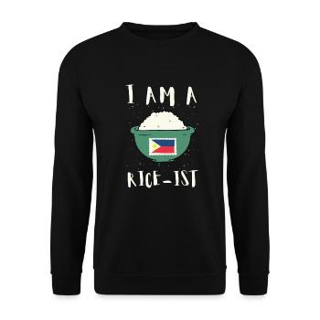Phillipino Filipino Rice Lover Pinoy Foodie - Unisex Pullover - Schwarz - Vorne - Alina (178cm) & Michal (187cm)