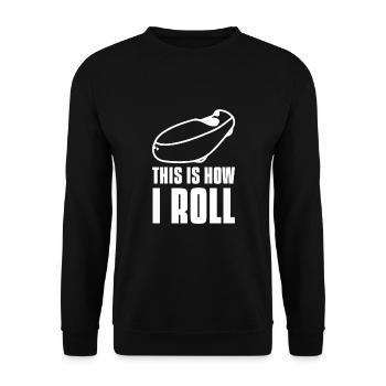 Velomobile And Recumbent Bike Biker - Unisex Pullover - Schwarz - Vorne - Alina (178cm) & Michal (187cm)