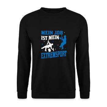 Fensterreiniger Industriekletterer Reinigungskraft - Unisex Pullover - Schwarz - Vorne - Alina (178cm) & Michal (187cm)