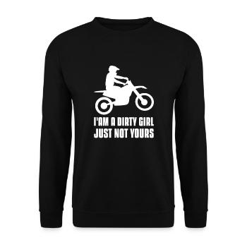Motocross Braap Dirtbike Rennen - Unisex Pullover - Schwarz - Vorne - Alina (178cm) & Michal (187cm)