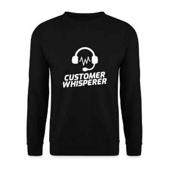 Customer Service Representative Call Center Agent - Unisex Pullover - Schwarz - Vorne - Alina (178cm) & Michal (187cm)