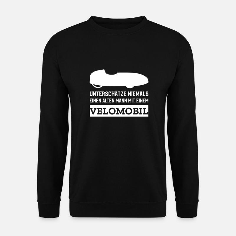 Liegerad & Velomobil Sprüche - Unisex Pullover - Schwarz