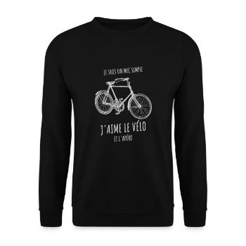 Homme Homme Vélo Est Bière Humour Cadeau Drôle - Unisex Pullover - Schwarz - Vorne - Alina (178cm) & Michal (187cm)