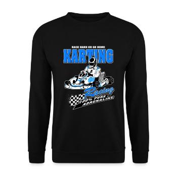 GoKart - Kartsport - Kart - Go Kart - Sweat-shirt Unisexe - noir - Devant - Alina (178cm) & Michal (187cm)