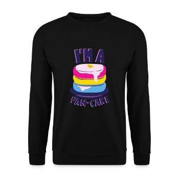 Pansexual Pride Flag LGBT Gay LGBTQ Awareness - Unisex Sweatshirt - black - Front - Alina (178cm) & Michal (187cm)