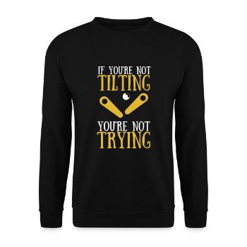 Pinball Machine And Arcade Game Machine Collector - Unisex Pullover - Schwarz - Vorne - Alina (178cm) & Michal (187cm)