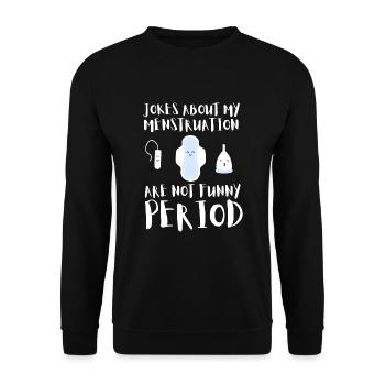 PMDD Awareness Premenstrual Syndrome Menstrual - Unisex Pullover - Schwarz - Vorne - Alina (178cm) & Michal (187cm)