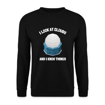 Meteorology Meteorologist Student & Weather - Unisex Sweatshirt - black - Front - Alina (178cm) & Michal (187cm)