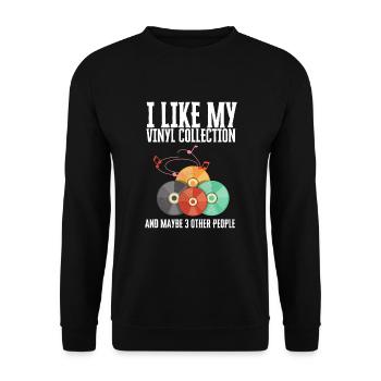 Vinyl Record Store et Vinyles LP Record Music - Sweat-shirt Unisexe - noir - Devant - Alina (178cm) & Michal (187cm)