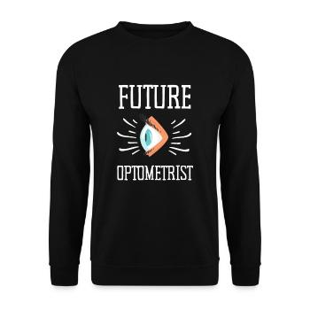 Ophtalmologiste Optométriste Optométrie et Opticien - Sweat-shirt Unisexe - noir - Devant - Alina (178cm) & Michal (187cm)