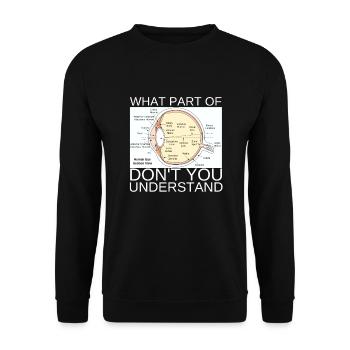 Ophtalmologiste Optométriste Optométrie et Opticien - Sweat-shirt Unisexe - noir - Devant - Alina (178cm) & Michal (187cm)