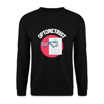 Ophtalmologiste Optométriste Optométrie et Opticien - Sweat-shirt Unisexe - noir - Devant - Alina (178cm) & Michal (187cm)