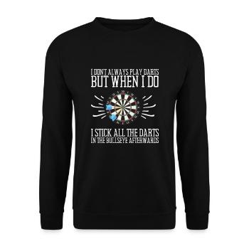 Darts League Night And Darts Board 180 Points - Unisex Pullover - Schwarz - Vorne - Alina (178cm) & Michal (187cm)
