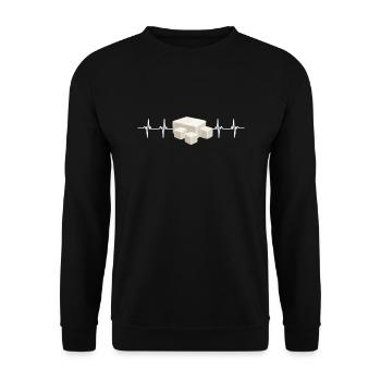 Feta Greek Feta Cheese Lover And Greek Foodlover - Unisex Sweatshirt - black - Front - Alina (178cm) & Michal (187cm)