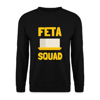 Feta Greek Feta Cheese Lover And Greek Foodlover - Unisex Sweatshirt - black - Front - Alina (178cm) & Michal (187cm)