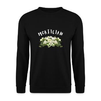 Embalming Embalmer Mortician Cemetery Funeral - Unisex Pullover - Schwarz - Vorne - Alina (178cm) & Michal (187cm)
