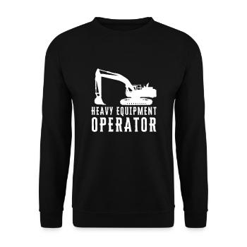 Backhoe Bulldozer And Heavy Equipment Operator - Unisex Sweatshirt - black - Front - Alina (178cm) & Michal (187cm)