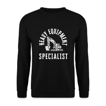 Backhoe Bulldozer And Heavy Equipment Operator - Unisex Sweatshirt - black - Front - Alina (178cm) & Michal (187cm)
