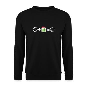 Pickles Cucumber Pickle Lover Pickle Jar Canned - Unisex Pullover - Schwarz - Vorne - Alina (178cm) & Michal (187cm)