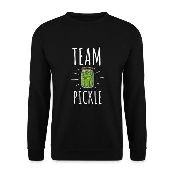 Pickles Cucumber Pickle Lover Pickle Jar Canned - Unisex Pullover - Schwarz - Vorne - Alina (178cm) & Michal (187cm)