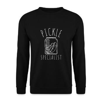 Pickles Cucumber Pickle Lover Pickle Jar Canned - Unisex Pullover - Schwarz - Vorne - Alina (178cm) & Michal (187cm)