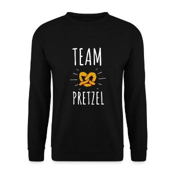 Pretzel Chocolate Covered Pretzels Sticks And - Unisex Pullover - Schwarz - Vorne - Alina (178cm) & Michal (187cm)
