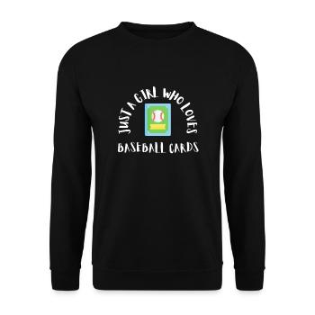 Baseball Card Collector And Baseball Memorabilia - Unisex Sweatshirt - black - Front - Alina (178cm) & Michal (187cm)