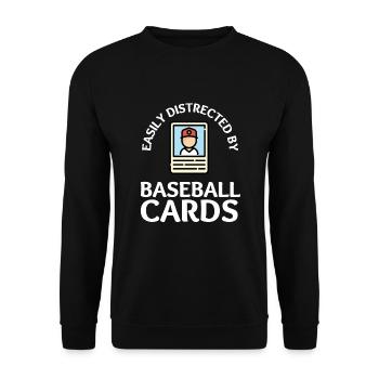 Baseball Card Collector And Baseball Memorabilia - Unisex Sweatshirt - black - Front - Alina (178cm) & Michal (187cm)