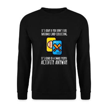 Baseball Card Collector And Baseball Memorabilia - Unisex Sweatshirt - black - Front - Alina (178cm) & Michal (187cm)