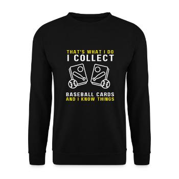 Baseball Card Collector And Baseball Memorabilia - Unisex Sweatshirt - black - Front - Alina (178cm) & Michal (187cm)
