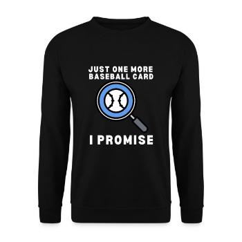 Baseball Card Collector And Baseball Memorabilia - Unisex Sweatshirt - black - Front - Alina (178cm) & Michal (187cm)